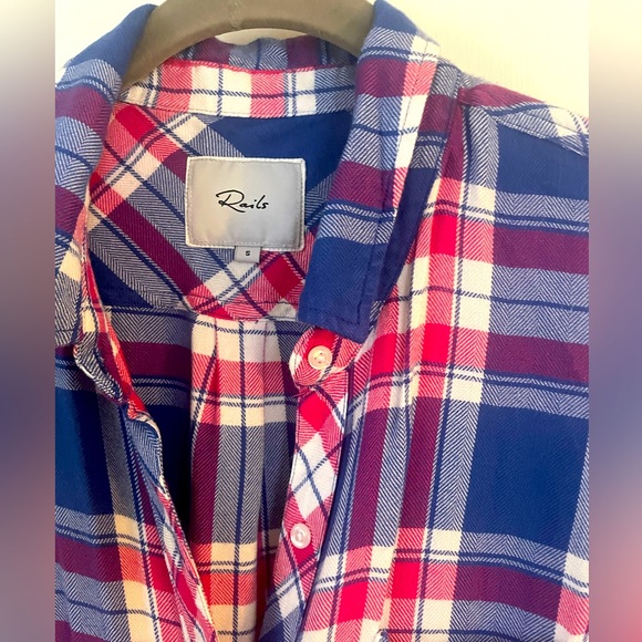 Rails Blue and Pink Flannel size small - Picture 4 of 5